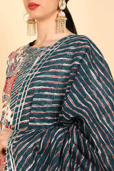Cotton Floral Printed Kurta Sharara With